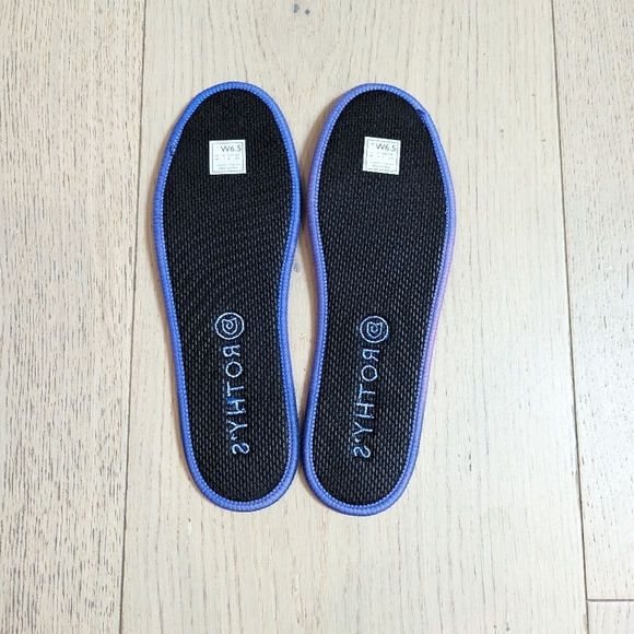 Rothys Chelsea size 6.5 grey and orange stripe authentic EUC - Picture 10 of 12